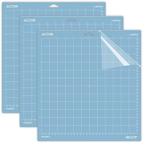 Image of AOOIIN LightGrip Cutting Mat for Cricut Explore 5/4/3/Air 2/Air/One/Maker 4/Maker 3/Maker Adhesive Non-Slip Cut Mats Replacement Accessories for Cricut, 12 x 12 inch 3 Pack