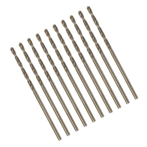 Image of TOP-VIGOR 10Pcs 1.5mm Cobalt Jobber Drill Bits, M35 High Speed Steel HSS Twist Dril Bit Tool with Straight Shank for Drilling Hardened Metal, Stainless Steel, Cast Iron, Wood and Plastic