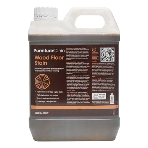 Image of Wood Floor Stain (Dark Oak, 2.5L) – Highly Concentrated, Quick Drying Wood Stain for All Types of New & Reclaimed Timber Flooring – Water Based and Low Odour
