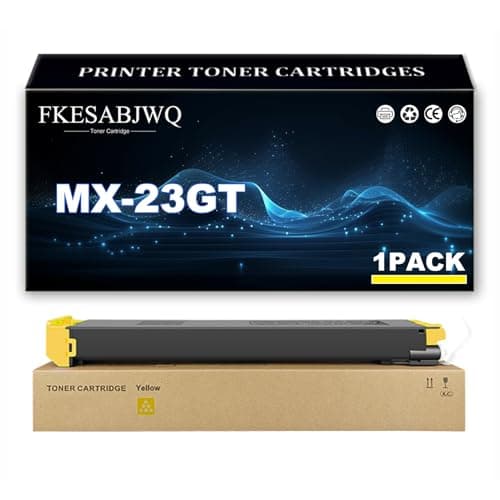 Image of FKESABJWQ MX-23GT Toner Cartridge, Compatible MX-23GT-BA MX-23GT-CA MX-23GT-MA MX-23GT-YA Toner Cartridges for Sharp MX-1810U MX-2010U MX-2310U MX-2314N MX-2614N MX-2614N Printer,Yellow-1 Pack