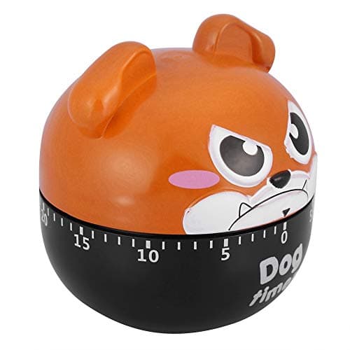 Image of Eminchu Mechanical Kitchen Timer, Cute Vegetables Shape Cooking Timer, Bell Alarm with 55-60 Minutes No Battery Needed, Ideal for Baking, Frying Eggs, & Cakes (Red Brown)