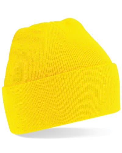 Image of Beechfield B45 Original Cuffed Beanie Colour=Yellow Size=O/S