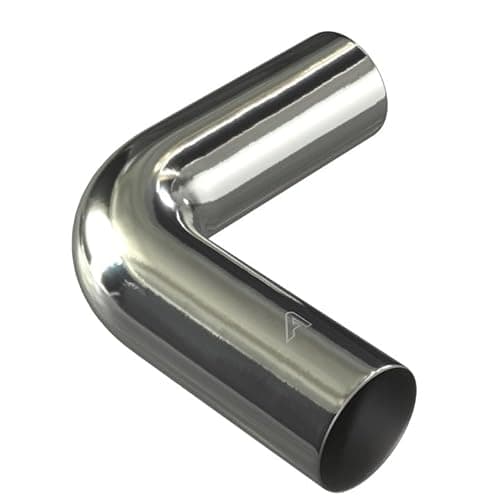 Image of 70mm (2.75 Inch) OD Stainless Steel 304 Pipe Fitting Long Radius 90 Degree Elbow Butt-Weld - 150mm (6 Inch) Long Legs