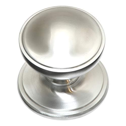 Image of House of Brass Solid Heavy Cast Satin Chrome Victorian Centre Door Knob (Fixed Knob)