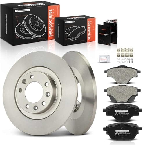 Image of Frankberg Brake Kit incl. 2x Brake Disc + 4x Brake Pad Rear Compatible with 3008 SUV 5008 II C4 Picasso II C5 Aircross DS7 Crossback Replace# 1609583080