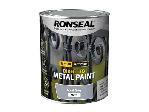 Image of Ronseal Direct to Metal Paint Steel Grey Matt 750ml