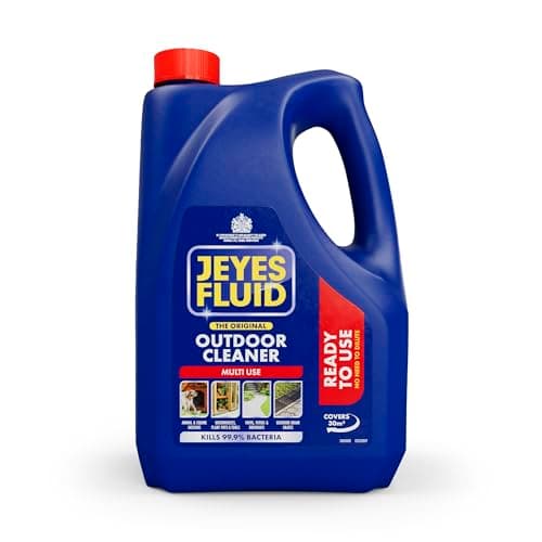 Image of Jeyes Fluid Ready-To-Use Outdoor Cleaner and Disinfectant for Paths, Patios, Driveways and Pet Housing, Blue, 4 Litre, Packing May Vary.