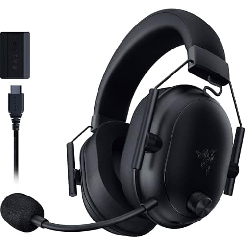 Image of Razer BlackShark V2 HyperSpeed Wireless Gaming Headset: 280g Lightweight - THX Spatial Audio - Bendable Mic - 50mm Drivers - 2.4GHz, Bluetooth or USB - 70 Hr Battery w/USB Type C Charging - Black