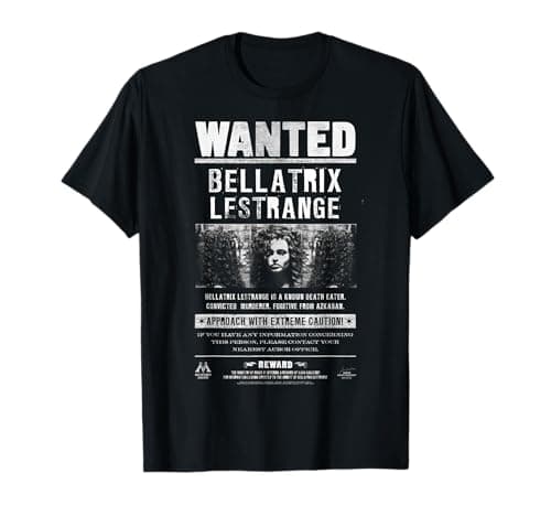 Image of Harry Potter Bellatrix Lestrange Wanted T-Shirt