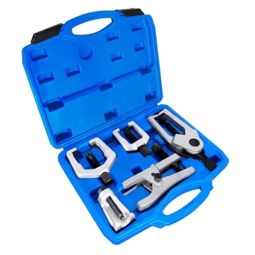 Image of JEUCLEL 5PCS Ball Joint Separator, Splitter Removal Kit 5-in-1 Ball Joint Removal Tool Set, Pitman Arm Puller, Tie Rod End Tool for Front End Service for Car, SUV, Light Truck, Pickup