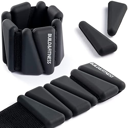 Image of Wrist & Ankle Weights, Adjustable Bands for Women & Men Workouts, Set of 2 (1lb & 2lb each / 1kg & 2kg total). Running, Jogging, Walking, Yoga, Dance, Pilates, Aerobics, Strength Training (black, 2lb)