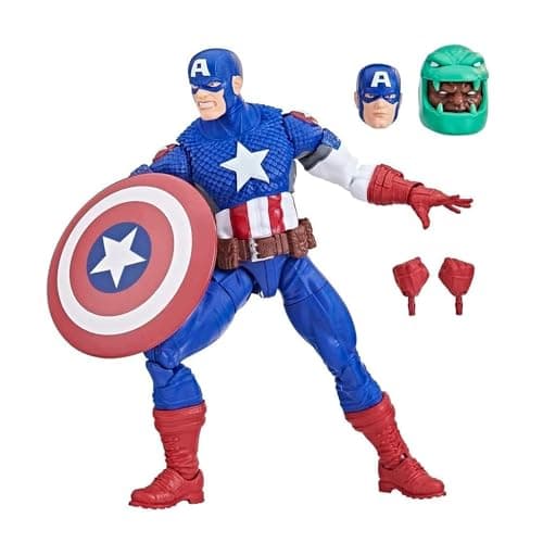 Image of Marvel Hasbro Legends Series: Ultimate Captain America Ultimates, Classic Comic Legends Action Figure, 15 cm, Multicolor, F6616
