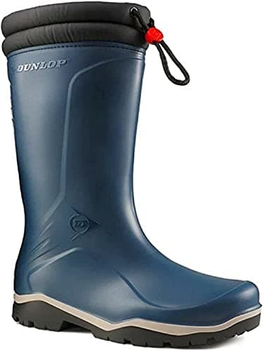 Image of DUNLOP Unisex Blizzard Fleece Lined Insulated to -15c Wellington Boots Size 3-13 (5 UK, Blue)