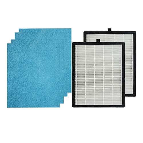Image of PUREBURG Replacement Filter Compatible With electriQ EAP260HC Air Purifier, 2-Pack H13 HEPA Activated Carbon 4-Stage Filtration Air Clean Dust VOCs Odor