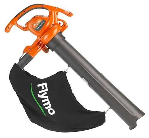 Image of Flymo PowerVac 2700 Electric Garden Blower & Vacuum | 3-in-1 Powerful Leaf Blower, Vacuum & Mulcher | 2700W, Orange