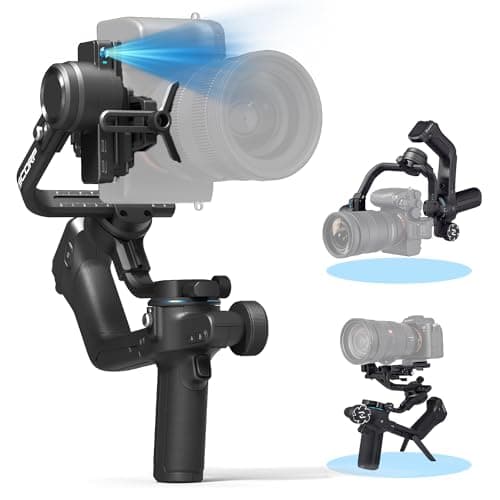 Image of FeiyuTech SCORP 2,3-Axis Gimbal Stabilizer for Mirrorless/DSLR(Sony FX3/A7IV, Canon R6),Built-in AI Tracking,5.51lb Payload,Native Vertical Filming for TikTok/Vlog,Integrated Handle&Bluetooth Control