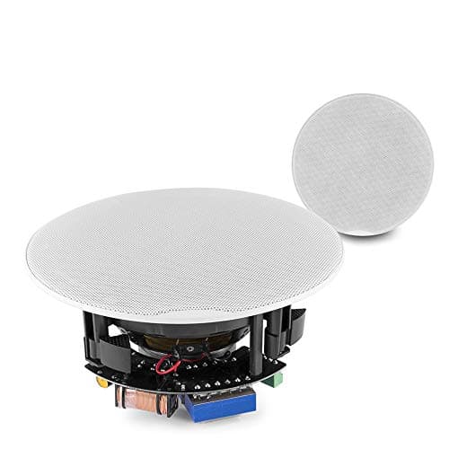 Image of Power Dynamics In-Ceiling Speaker System Flush Mount Pair – 5.25 Inch 2-Way Coaxial Low Profile Ceiling Speakers, Magnetic Grille, 100V and 8 Ohm, 160W for Home Kitchen Cafe Restaurant Installations