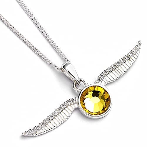 Image of Harry Potter Golden Snitch Necklace Embellished with Crystals Elements by The Carat Shop