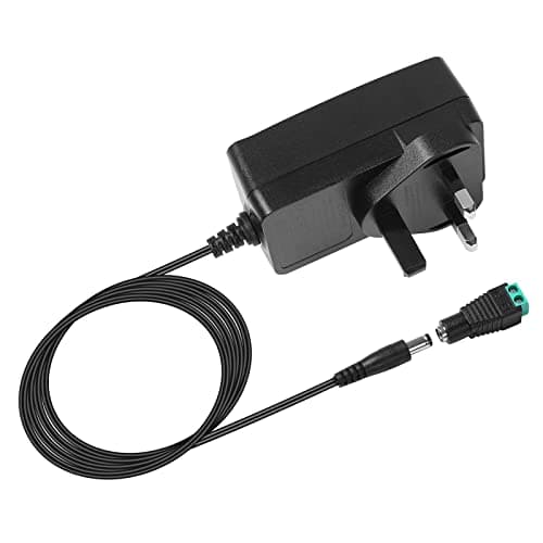 Image of Lepro 12V 2A Power Supply for LED Strip Lights, 100-240V AC to DC 12V Converter Adapter Driver Transformer, 24W UK Plug with 1.5M Cable, 5.5mm x 2.1mm Jack
