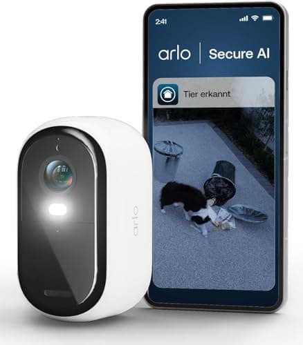 Image of Arlo Essential 2 2K Video Security Camera Outdoor Wireless, Battery Operated Home Camera With Colour Night Vision, Light, Siren, 2 Way Audio & WiFi, Arlo Secure Free Trial, 1 Camera, White