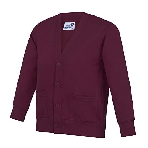 Image of AWDis Academy Childrens/Kids Button Up School Cardigan (11-12 Years) (Claret)