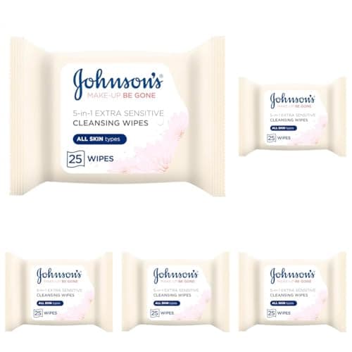 Image of Johnson's Makeup Be Gone Extra-Sensitive Wipes, Pack of 125 (Packing May Vary)