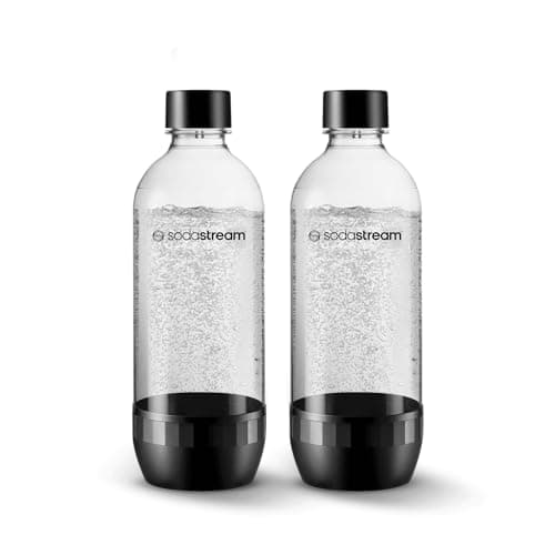 Image of sodastream Dishwasher Safe 1L Classic DWS Carbonating Bottle Black (twinpack), Plastic