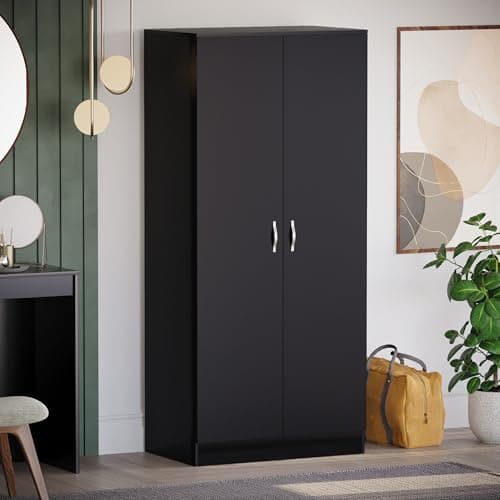 Image of Vida Designs Riano 2 Door Wardrobe, Black (2)