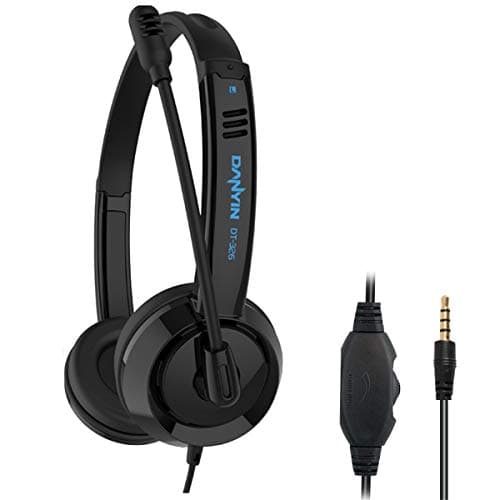 Image of RMFC 3.5mm PC Headsets with Microphone Noise Cancelling Mic & Audio Controls for Mobile Phone Laptop PC Tablet, Wired Stereo Computer Headphone Headset Earphone for Office, Call Center, Online