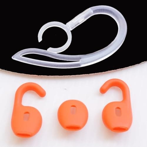 Image of V-MOTA Eargels Ear Loops Tips, Silicone Sleeves for Jabra Stealth UC and Talk 45 Bluetooth Headset (1 Set) (Orange)
