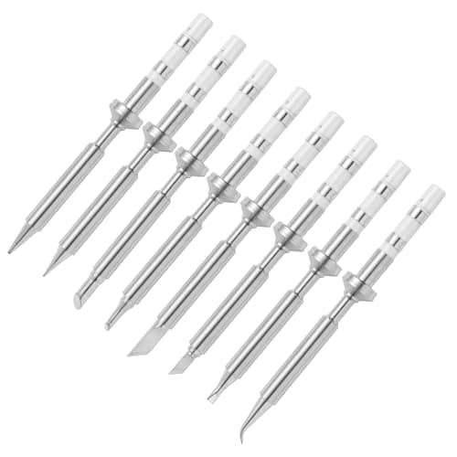 Image of FEITA Mini Pencil Solder Iron Tips Replacement for Pinecil Micro Soldering Iron PTS200/TS100 Portable Solder Pen Tool (ST-B/I/BC2/C4/K/KU/D04/J02 8Pcs)