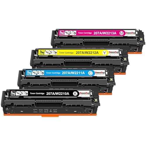Image of HenceBuy 207A Toner Cartridge Multipack (With Chip) Compatible for HP 207A 207X Color Laserjet Pro MFP M283fdw M255dw M282nw M283fdn M255nw W2210A W2211A W2212A W2213A Ink - Black Cyan Yellow Magenta
