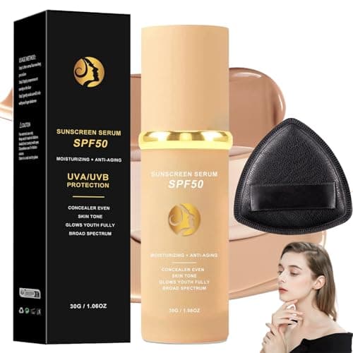 Image of Biomimic Foundation 4 In 1,Medium Spectrum With Spf50+,Color Changing Foundation, Hydrating Medium Full Coverage Concealer with Brush,Long Wear&Waterproof Light Spectrum Foundation for Women,30g