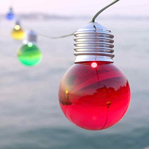 Image of SolarCentre® Elan Outdoor Garden Multicoloured Solar Powered Festoon Lights - 20 LEDs