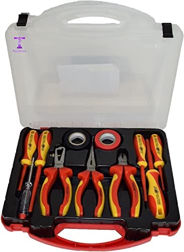 Image of PaulStore 11PCS Electricians Screwdriver Set Electrical Fully Insulated Tool W/Kit Case