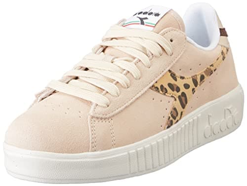 Image of Diadora Game Step Suede Animalier, Women's Sneakers, White White Parchment, 6 UK