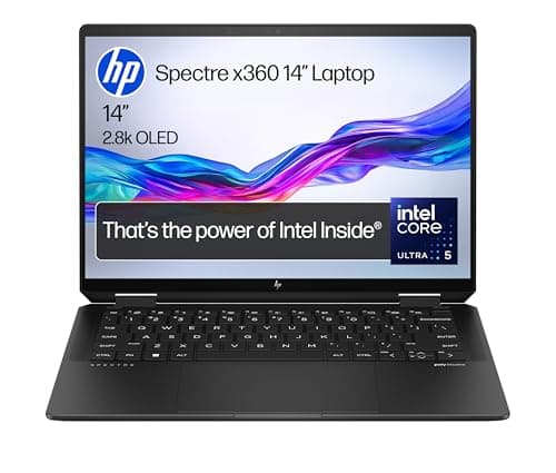 Image of HP Spectre x360 2 in 1 Laptop PC 14-eu0006sa | Intel Evo | Intel Core Ultra 5-125H Processor | 16GB RAM | 512GB SSD | Intel Arc Graphics | 14 inch 2.8K OLED Touchscreen Display | Windows 11 | Black
