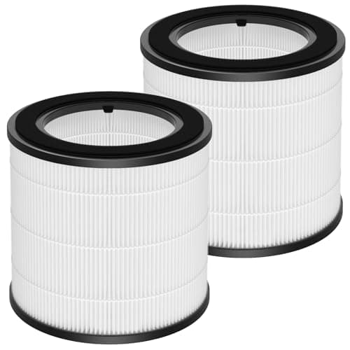 Image of 2 Pack Replacement HEPA Filter Compatible with Philips AC0820/30 AC0820/10 AC0830/10 AC0819/10 800 Series Air Purifier,Replace Part FY0194/30 and FY0293/30,White