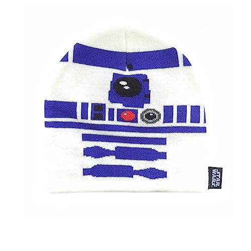 Image of Star Wars R2-D2 Face Knitted Beanie (One Size) (White/Blue)