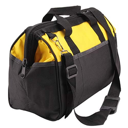 Image of Holdfiturn 16 inch Tool Bag Hard Bottom Heavy Duty Toolbag with Pocket for Tool Storages Heavy Duty Tool Storage Organizer with Hard Base for Repairman