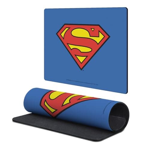 Image of Head Case Designs Officially Licensed Superman DC Comics Classic Logos and Comic Book 9.84 x 11.81 x 0.12 inches (250 x 300 mm) - S Gaming Office Desk PC Keyboard Mouse Mat Pad