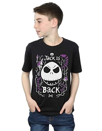 Image of Disney Boys Nightmare Before Christmas Jack is Back T-Shirt Black 9-11 Years