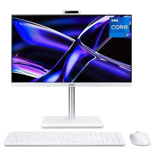 Image of acer Aspire C27-1E All-in-One Desktop PC - Intel Core i7-1355U, 16GB, 1TB SSD, Integrated Graphics, 27" Full HD, Windows 11, White
