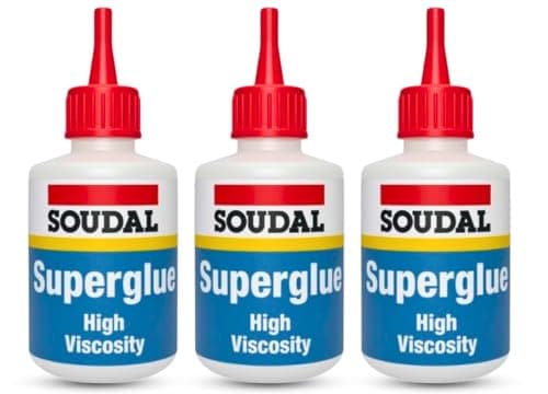 Image of 3x Soudal Super Glue High Viscosity 50g Cyanoacrylate based adhesive