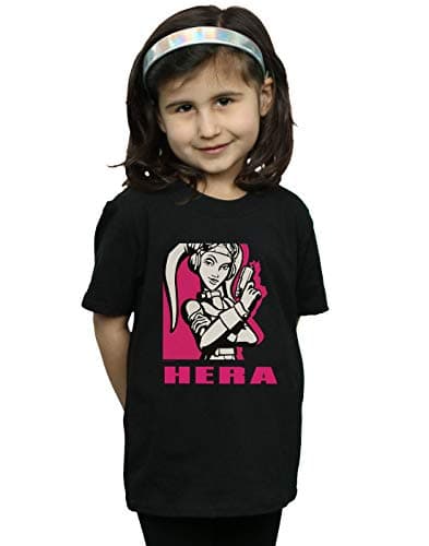 Image of Star Wars Girls Rebels Hera T-Shirt Black 7-8 Years