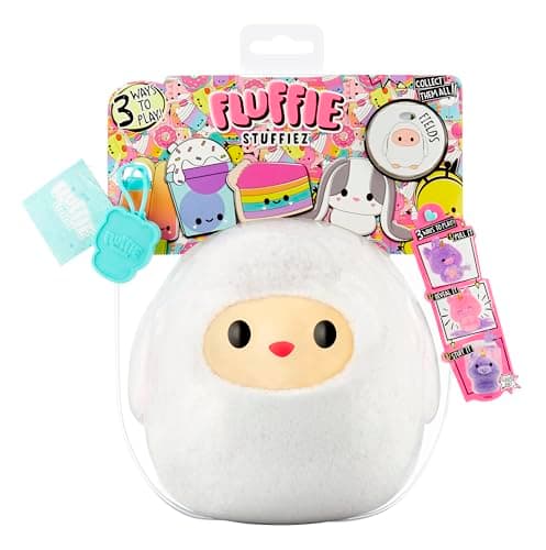 Image of Fluffie Stuffiez Small Collectible Plush - Sheep - Surprise Reveal Unboxing -Huggable Ultra Fluff DIY Plush from the Fields Family - Tactile Play and Fidget - For Kids Ages 4+