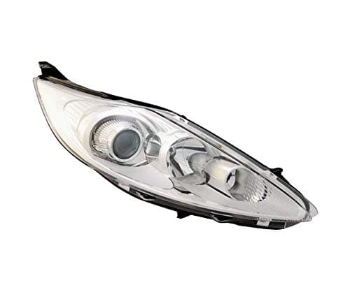 Image of headlight right side headlamp passenger side headlight assembly projector front light car lamp car light chrome lhd headlights compatible with ford fiesta mk7 2008 2009 2010 2011 2012 VP1488P
