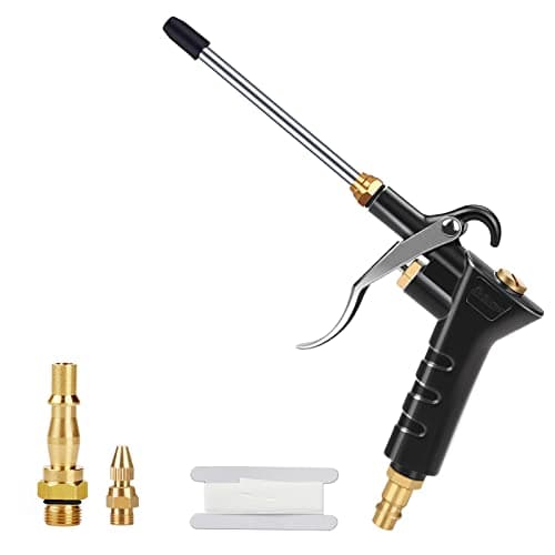 Image of Air Blow Gun Air Compressor Duster with Extension Nozzle with 1/4" BSP British & German High Pressure Pistol-Grip Connector Pneumatic Air Duster Cleaning Tool