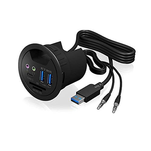 Image of ICY BOX black Black Mit Audio Ein- und Ausgang