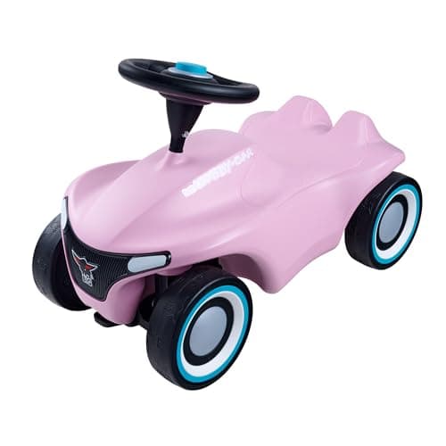 Image of BIG-Bobby-Car Neo Light Pink - Ride-On Vehicle for Indoor and Outdoor Use, Children's Vehicle with Whisper Tyres in Modern Design, for Children from 1 Year